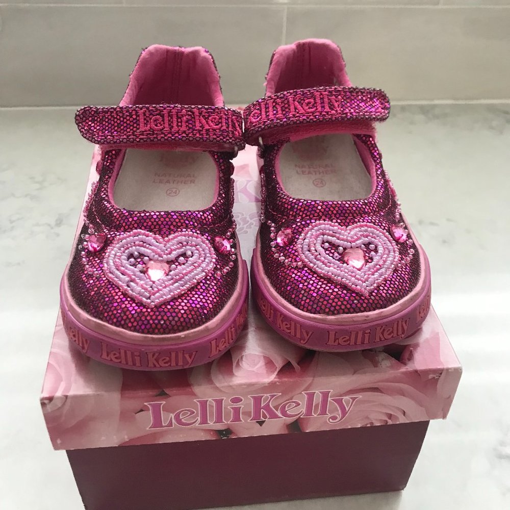 Lelli Kelly Kids Beaded Little Girl Shoes SZ 8,